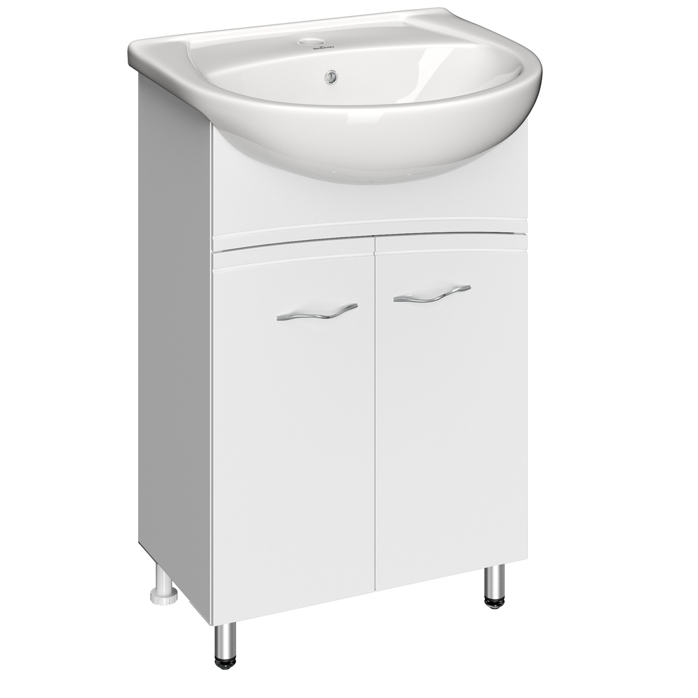 Тумба Эрика 55 + ум. Клермонт 55 белый (1)