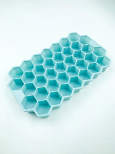 Форма силиконовая для льда 20х12см, 37 ячеек, "Соты", 3 цвета/ РОСС CN.АВ71.Д46938