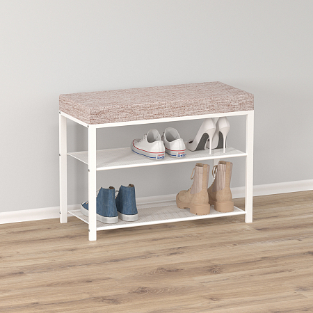 Банкетка "Торонто 23S" (TORONTO 23S banquet&shoes) (Белый)