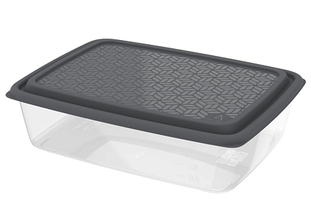 Контейнер д/СВЧ 2,7л "Гурман" графит  АП 1020 (70)