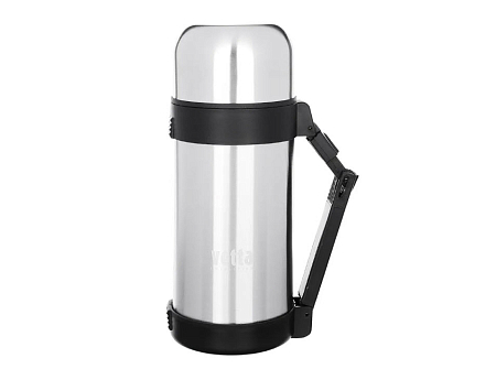 Термос металлический VETTA "Туристический" с широким горлом 1,20л серебристый ***