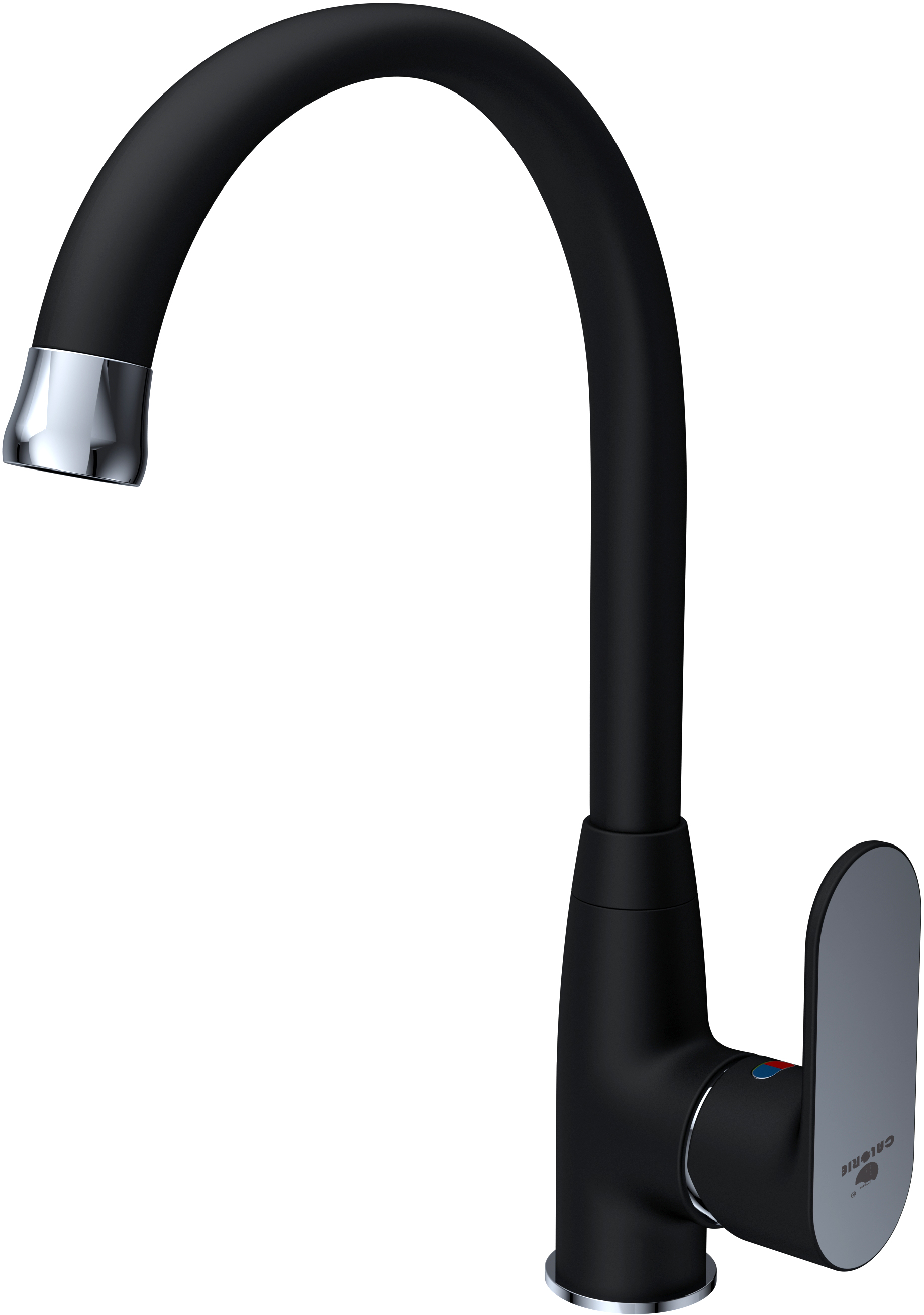 Смеситель CALORIE для кухни 2524А45N Люкс (чёрный/хром)