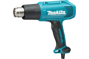 Фен Makita 1600Вт, 300-500л\м,350\500грС,чем,0.6кг,4 насадки