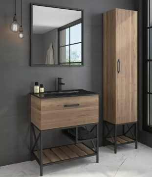 Зеркало "Бредфорд-75" черный COMFORTY