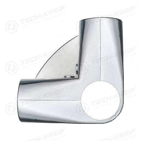 Соединитель 3-х труб угл. с площадкой для полки Tech-Krep, хром (1 шт) (5)