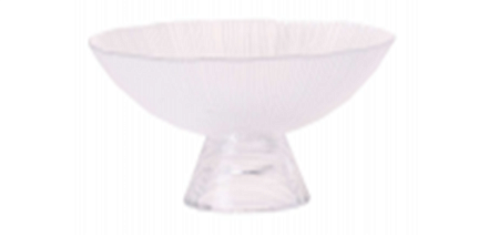 Тарелка для фруктов прозрачная 25*10 см