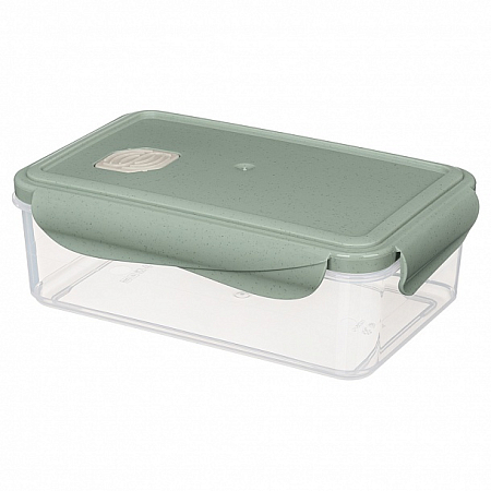 Контейнер д/СВЧ и холод. 1,1л Eco Style прямоуг. герметич. клапан зеленый флэк (28) 433121436 Быт