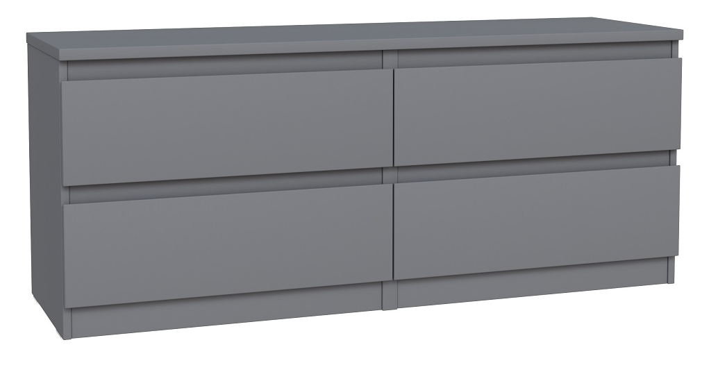 Тумба КАСТОР 4 ящика  RU серая