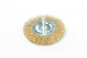 Корщетка-колесо LIGRELL плоская со шпилькой,крученая стал.пров.62мм (20)