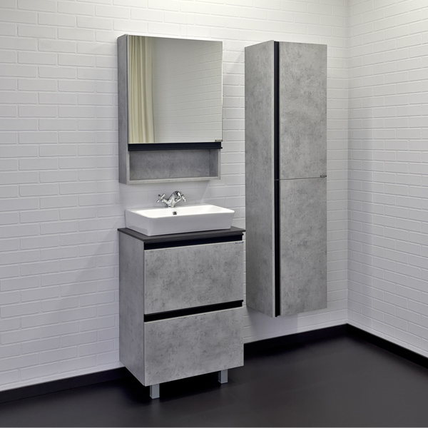 Шкаф-колонна "Эдинбург-40" бетон светлый (1)