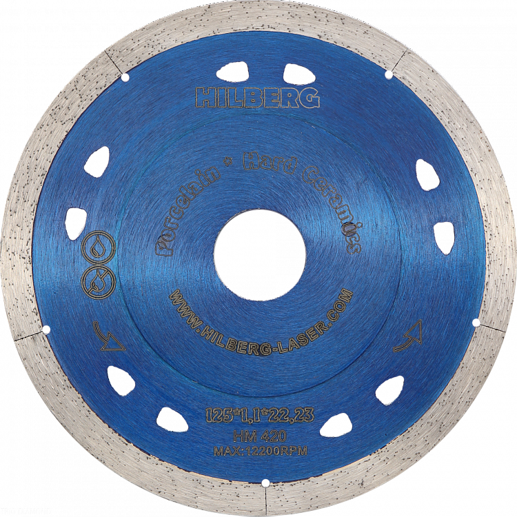 Диск алмазный отрезной 125*22,23 Hilberg Extra Thin 1,1 mm HM420 (1)