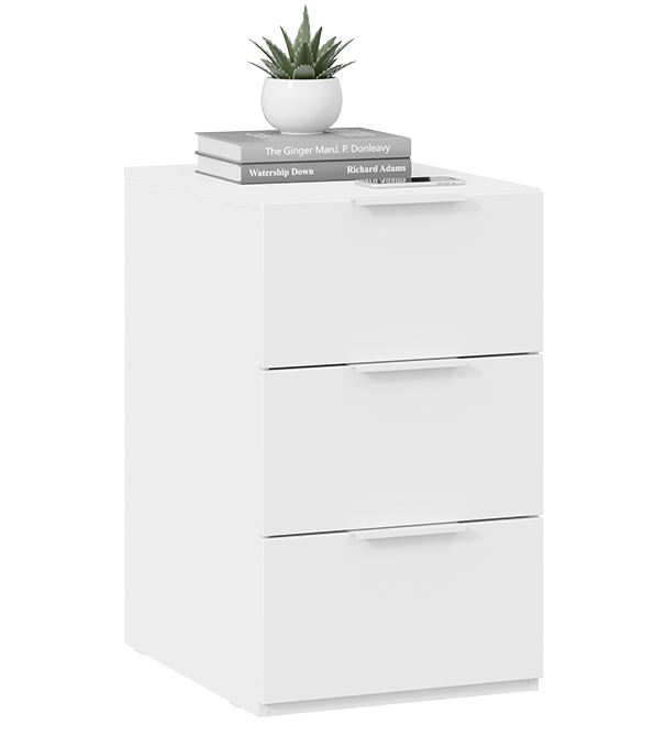 Тумба универсальная Порто (Белый жемчуг/Белый софт)																				