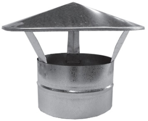 Зонт крышный, серия RUG, для круглых воздуховодов, D100, оцинкованная сталь (10)