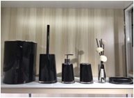 Мыльница "Style" акрил, черный глянец