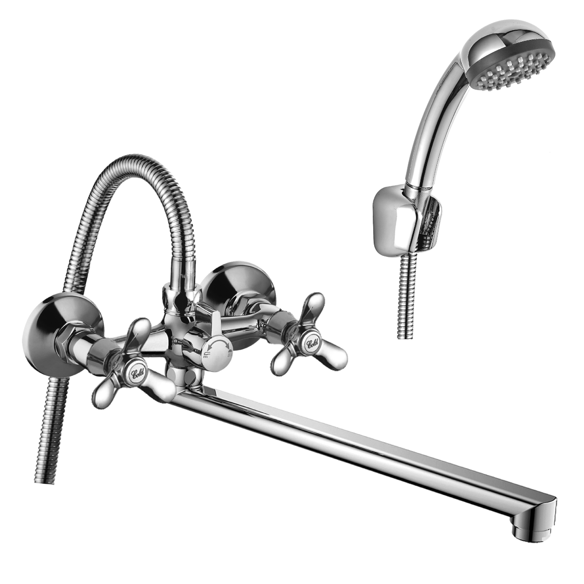 Смеситель Россинка для ванны Q02-80 () хром плоский излив 350мм (12)