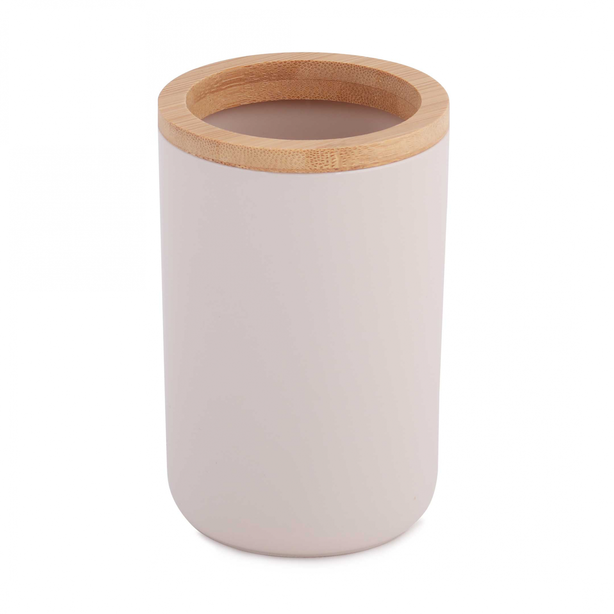 Стакан д/зубных щеток "Бамбук" бежевый (18) М8053