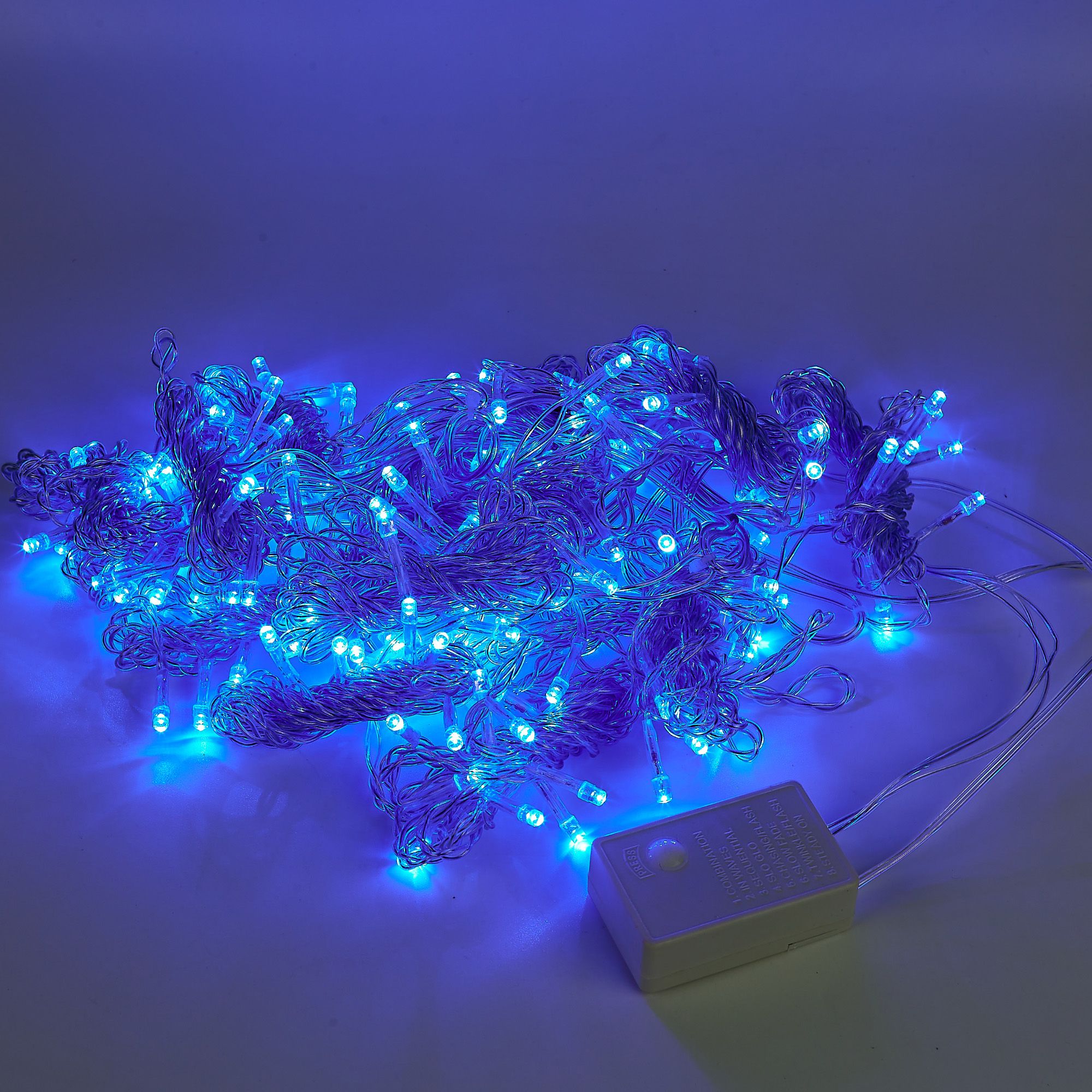 Занавес светодиодный, 3х2м. 160 светодиодов. Синий свет. Провод прозрач. ULD-C3020-160/DTA BLUE IP20