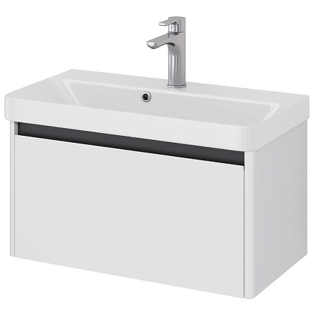 Тумба Dreja Luxury 70 подвесная 1 ящ.+ ум. Luxury 70 (белый)