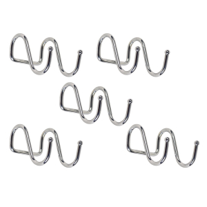 Набор двойных крючков из 5шт SS-hooks АЕ-415/5pcs для рейлинга