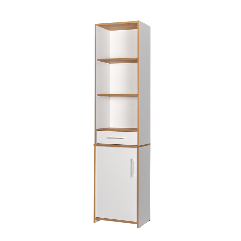 Стеллаж Вуди 13.146 (Белый премиум, Дуб Золотой CRAFT)