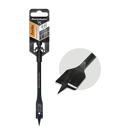 Сверло по дереву перовое 12x152мм Rennbohr Turbo