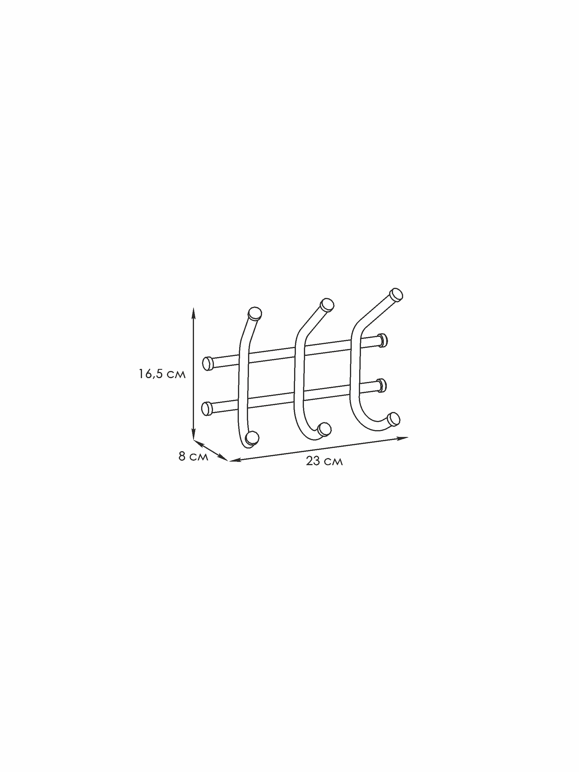 Вешалка "Норма 3" (Белый)