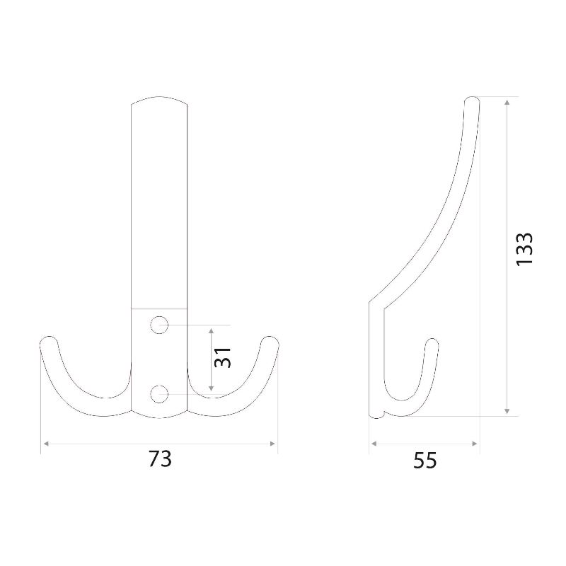 Крючок 04.40.33 "ZY-212А" перф 3-х рож.(АВ) бронза