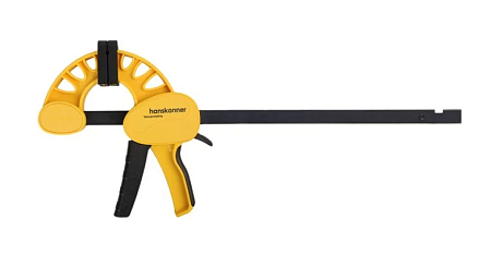 Струбцина  быстроз., 300мм, резиновые накладки, 180-200кгс,сжим-разжим, hanskonner