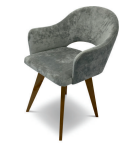 Стул Луиджи-1 с поворотным механизмом на 360 градусов (Цвет Черный, Ткань Монако 13)