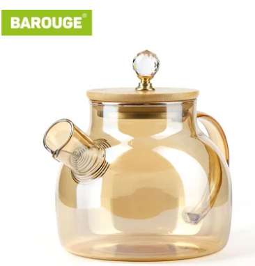 ЧАЙНИК СТЕКЛЯННЫЙ (1000МЛ) ОРАНЖЕВЫЙ /48