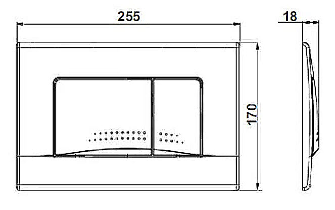 Смывная клавиша ACTIVE 32B 8901130B0 (два режима слива, механическое, белый)