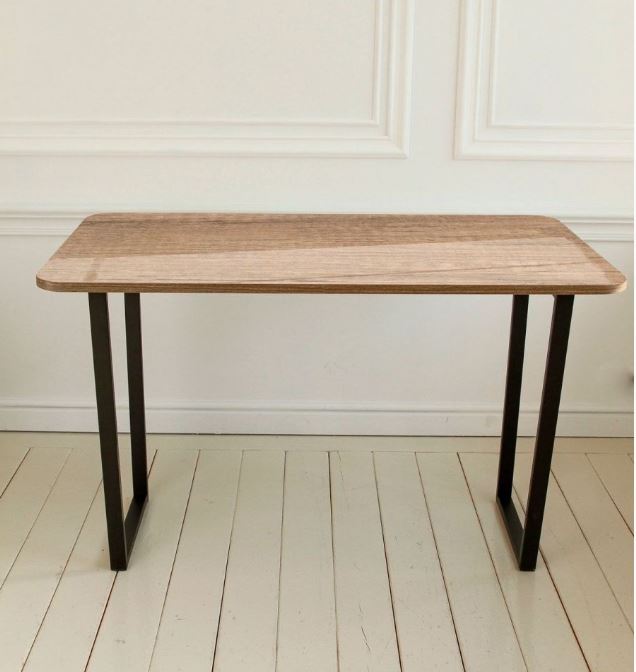 Стол ЭКСИ МАКС 1300 -750 столешница ЛДСП Дуб каньон 22 мм/подстолье металл ЧЕРНЫЙ