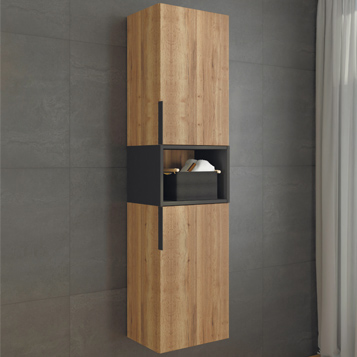 Шкаф-колонна "Штутгарт-40" дуб тёмно-коричневый (1)