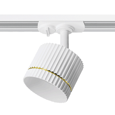 Трековый светильник WOLTA WTL-GX53/18WG NIMB под лампу GX53 Белый/золото D85x70 (50)