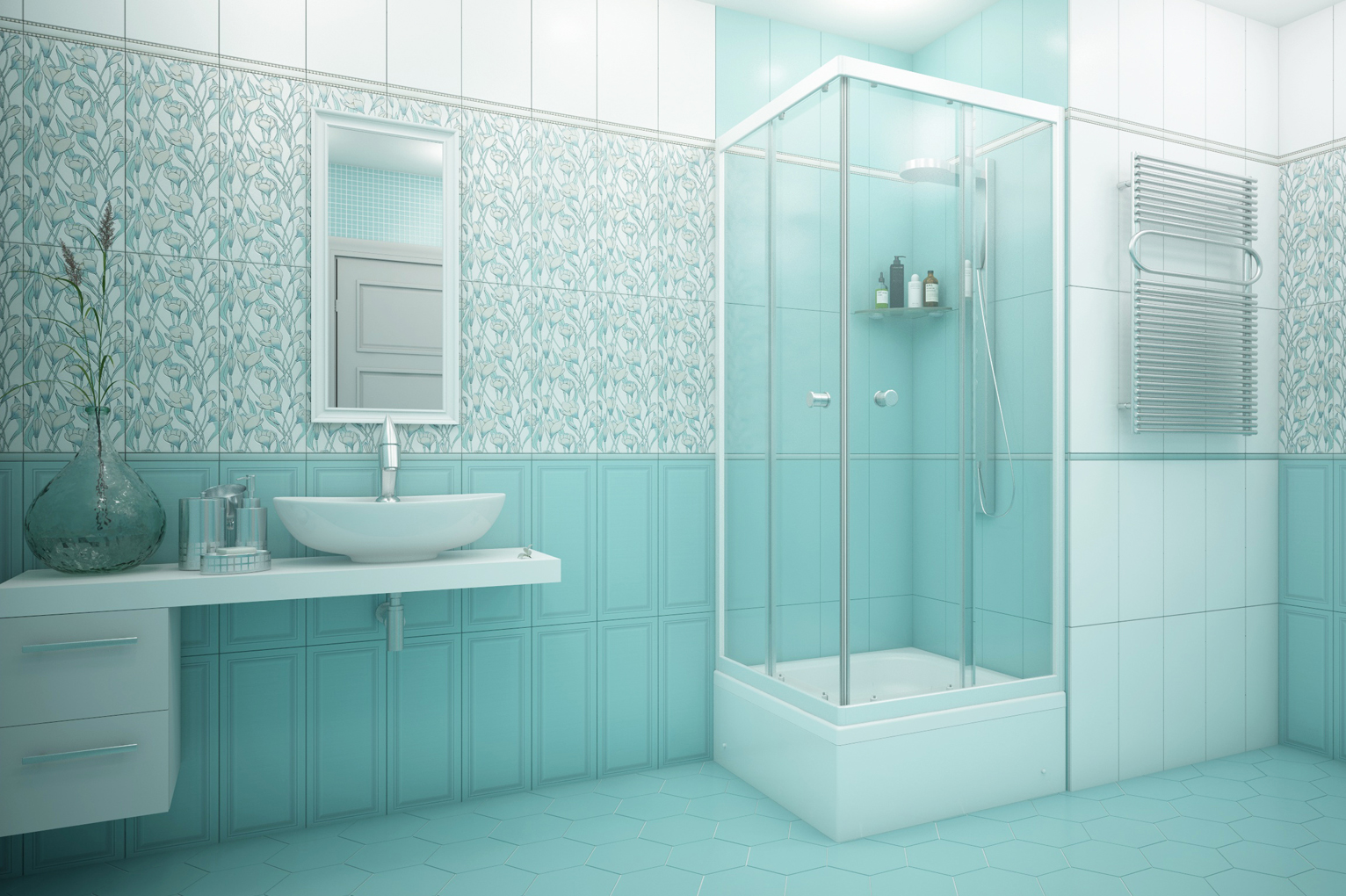 Душевое ограждение Universal 900*900*1950 прозрачное стекло(_1_)