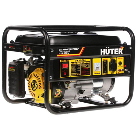 Генератор бензиновый DY2500L Huter (2 кВТ) ручной запуск