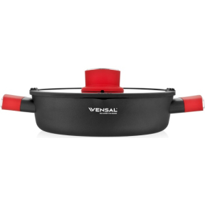 Сотейник с крышкой Vensal Velours rouge кованый 24см