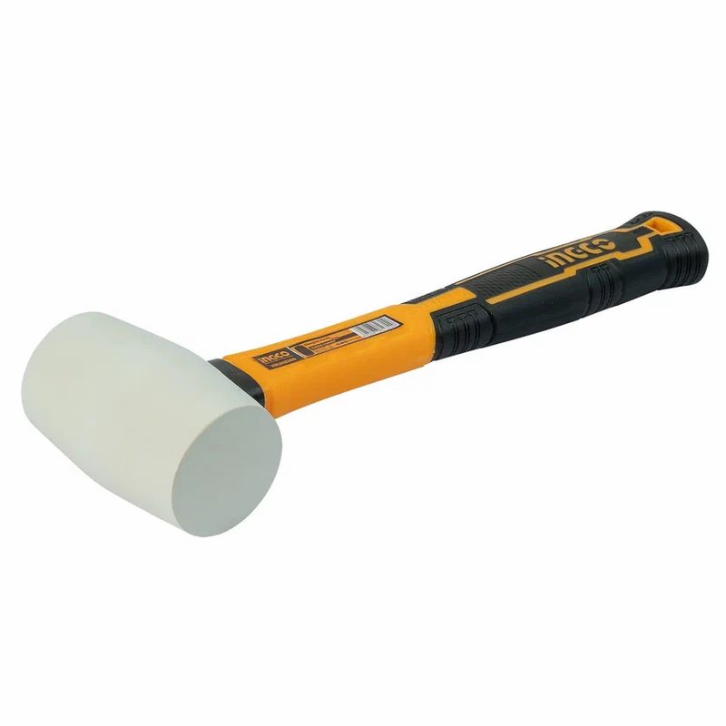 Киянка 220 гр резиновая белая фибергласовая ручка INGCO HRUH8908