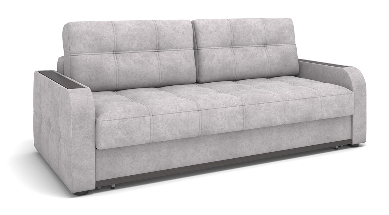 Диван прямой  Монако еврокнижка с подушками (2шт) Ткань: Bison chocolate