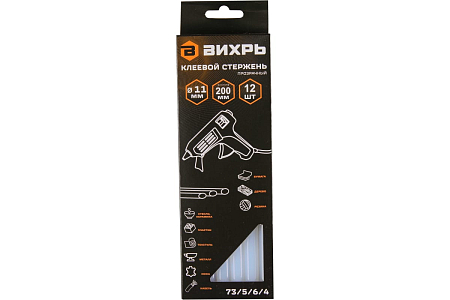 Клеевой стержень 11х200мм, 12шт. Вихрь (50)