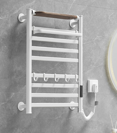 Полотенцесушитель электрический 63*11*47 см белый, с полкой