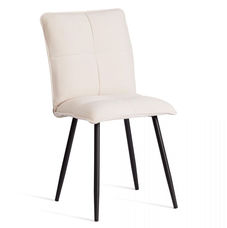 Стул обеденный Sweet [LT, флок , молочный/черный, 4, 41х55х88 см]