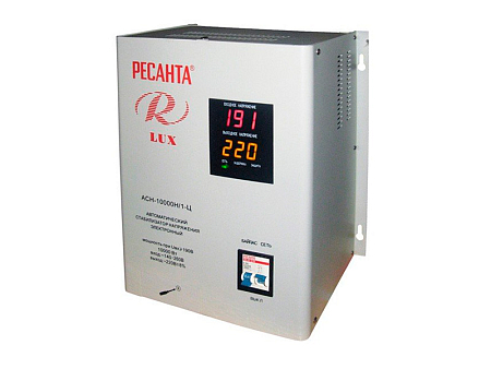 Стабилизатор АСН-10 000 Н/1-Ц Ресанта Lux настенный 63/6/18