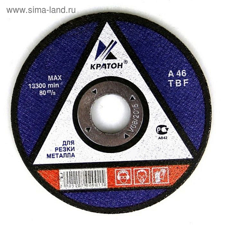 Круг отрез по мет. Кратон A46TBF О230х22,2х1,8мм (10/150)