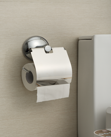 Держатель для туалетной бумаги без сверления, хром