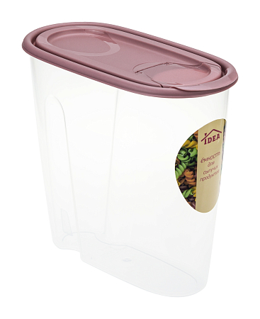 Емкость д/сыпучих продуктов 1,5л М1221 Ягодный, Фисташковый