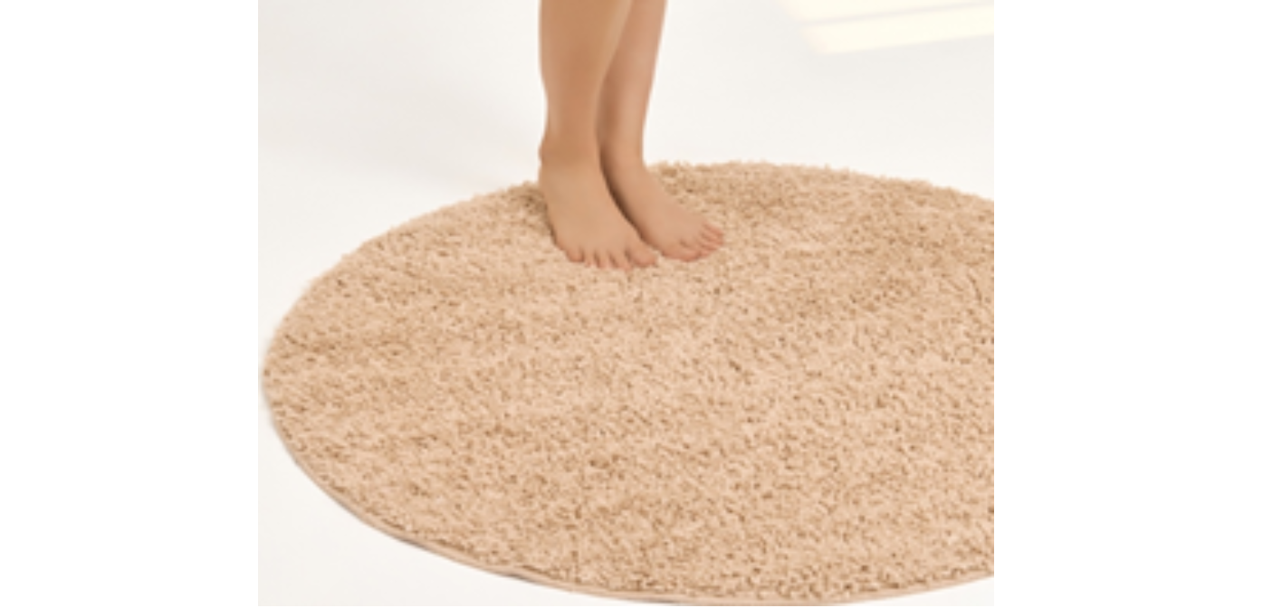 Коврик из полипропилена, круг 100 см, кремовый Турция