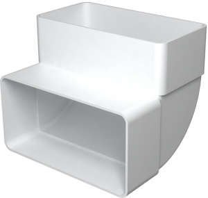 Колено  вертикальное пластик 90°, 60х120 (24)