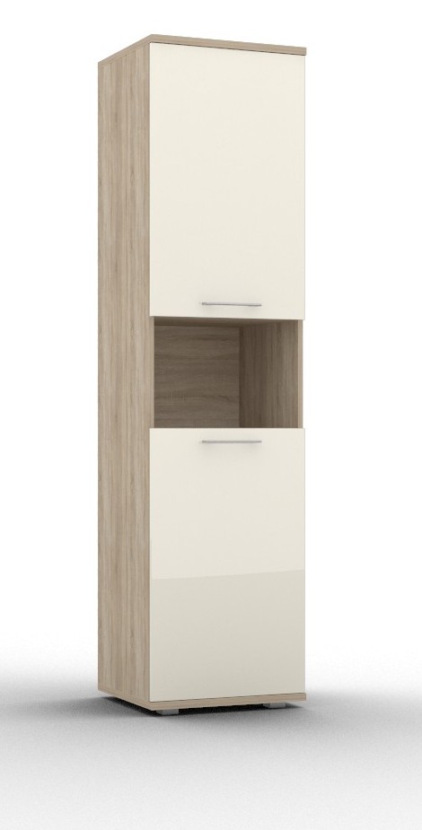 Шкаф комбинированный с нишей, ШК-02 , дуб сонома/тон крем LUCIDO
