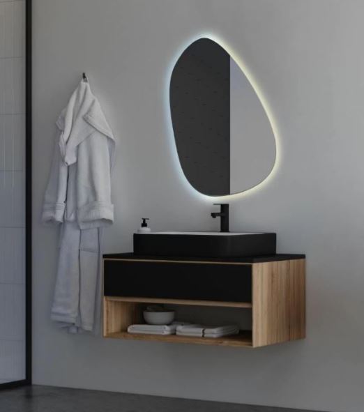 Зеркало "Molecula - Lite" 569х796 (открытая подсветка, бесконтактный сенсор)                    